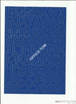 LITERY samoprzylepne 2.5cm(8szt) niebieski ARTDRUK