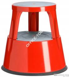 Taboret biurowy Twin Metalowy czerwony dwustopniowy TWINCO