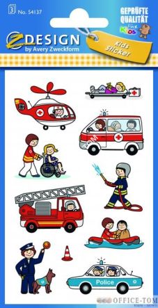 Naklejki AVERY ZWECKFORM Z-Design Kids Służby porządkowe