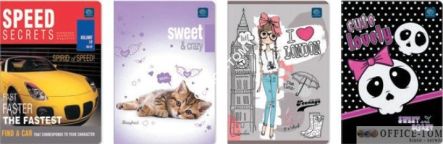 Zeszyt A5 16 linia podwójna mix wzorów INTERDRUK