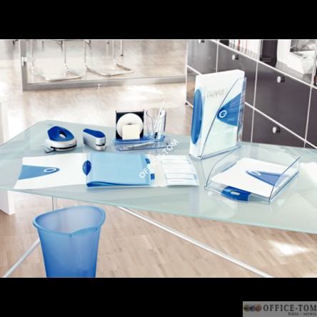 Zszywacz mini Leitz Allura 10kartek Srebrny - niebieski