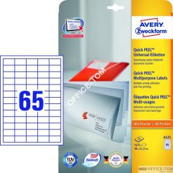 Trwałe Etykiety AVERY ZWECKFORM uniwersalne A4, 25 ark./op., 38 x 21,2 mm, białe