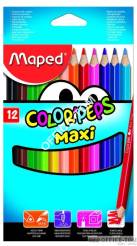 Kredki COLORPEPS JUMBO TRÓJKĄTNE 12 szt pudełko z zawieszką Maped