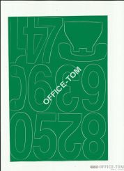 CYFRY samoprzylepne 8cm (8szt) zielone ARTDRUK