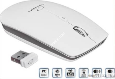 Esperanza mysz bezprzewodowa 2.4GHZ Saturn biała EM120W