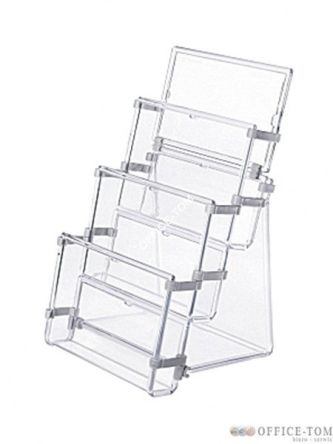 Stojak na ulotki DL trzy kieszenie Panta Plast