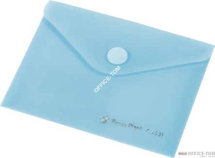Teczka kopertowa A4 FOKUS przezroczysta niebieska 0410-0030-03 Panta Plast