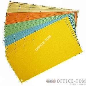 Przekładka WARTA 98x240, karton barwiony- mix kolorów, 5 otw.