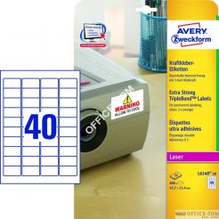 Etykiety AVERY ZWECKFORM TripleBond™ A4, 20 ark./op., 45,7 x 25,4 mm, białe