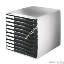 Pojemnik na korespondencję LEITZ - 10 szuflad, czarny