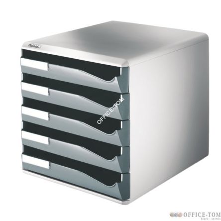 Pojemnik na korespondencję LEITZ - 5 szuflad, ciemnoszary