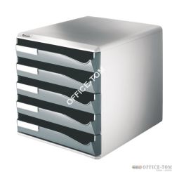 Pojemnik na korespondencję LEITZ - 5 szuflad, ciemnoszary