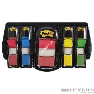Zestaw promocyjny Post-it® 680DGD2BEU : 1 x zakładka standardowa +4 x zakładki wąskie podajnik GRATIS 3M