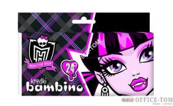 Kredki BAMBINO  24-kol.   w pud.kart. MONSTER HIGH St.Majewski