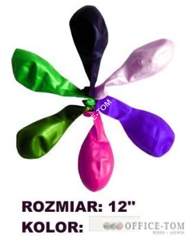 Balon GRAND 12\" metal biały 100szt