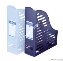 Pojemnik na czasopisma plastikowy Donau 85mm Transparentny Bialy