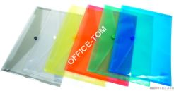 Teczka kopert. Donau A4  na zatrzask tran. niebieska