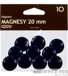 Magnesy średnica 20 mm czarny 10 szt. Grand