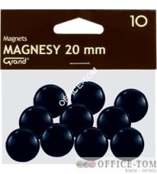 Magnesy średnica 20 mm czarny 10 szt. Grand