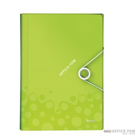 Teczka z przegródkami Leitz WOW , 6 przegródek, 250kartek A4 Metaliczna zielona