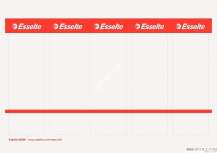 Etykiety ESSELTE grzbietowe, szerokie do segreg. No.1 Power i ekonom. ESSELTE, 49X158mm, 10x5 szt., białe, ...
