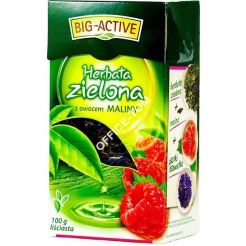 Herbata BIG-ACTIVE 100 G zielona z maliną liściasta