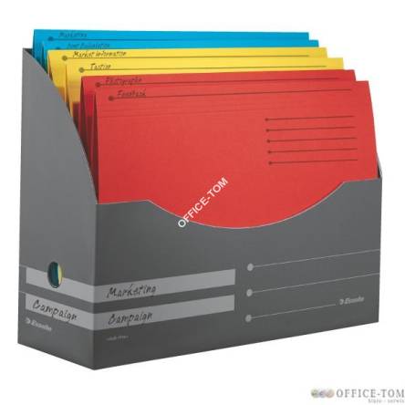Kartonowy organizer na biurko w komplecie 6 teczek ESSELTE