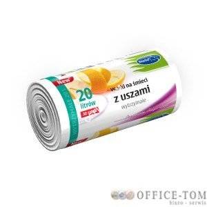 STELLA Worki na śmieci Z USZAMI WYTRZYMAŁE 20L 30szt. BIAŁE (HD-LD)