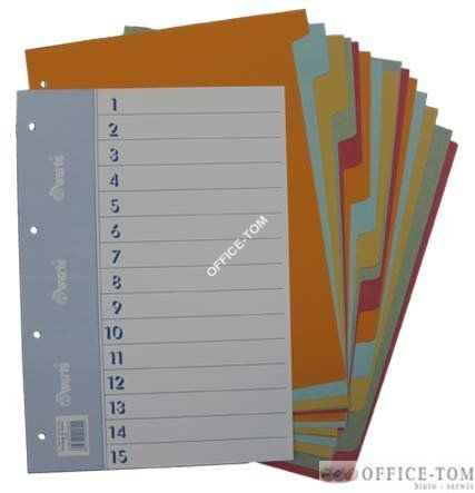 Przekładka WARTA ~A4, karton barwiony, 15 cz.