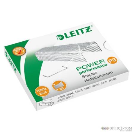 Zszywki LEITZ galwanizowane, 26/6