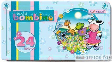 Kredki BAMBINO  2kol.   w pud.metalowym St.Majewski