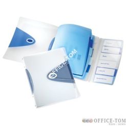 Teczka segregująca 12 przekł.Allura, przezroczysta-niebieski