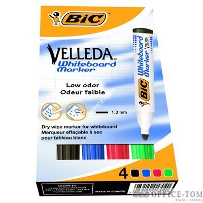 Marker suchościeralny BIC Velleda 1701 Mix 4