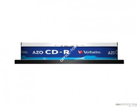 Płyta VERBATIM CD-R  cake box 10  700MB  52x  Crystal  DataLife+ AZO