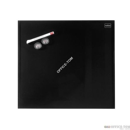 Tablica szklana Nobo Diamond Glass czarna 450x450