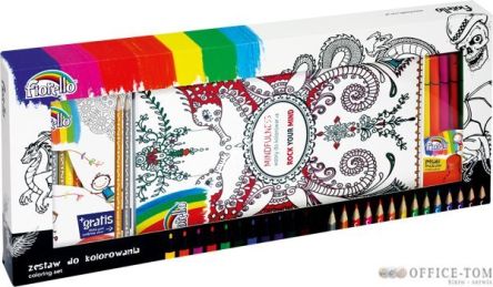Zestaw do kolorowania Fiorello GR-KR08 ( książka do kolorowania ROCK YOUR MIND+pisaki+kredki)