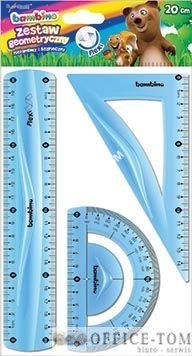 Zestaw geomentyczny 3 elementy 20 cm Bambino flexi 3141 ST.MAJEWSKI
