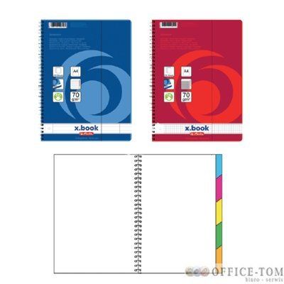 Kołonotatnik HERLITZ na spiralii 100 A4KR REG.X-BOOK