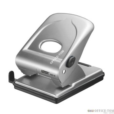 Dziurkacz duży, metalowy FMC40 RAPID, srebrny, 5 lat gwarancji, 40 kartek