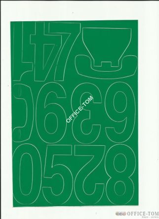 CYFRY samoprzylepne 8cm (8szt) białe ARTDRUK