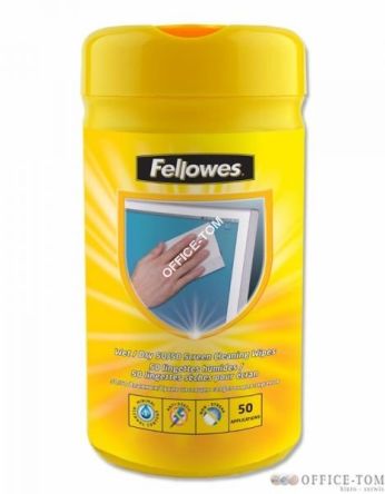 Ściereczki suche i mokre do ekranów FELLOWES 50+50