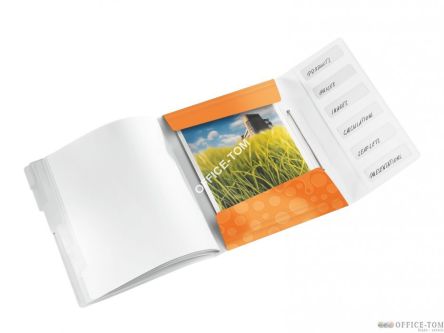 Teczka segregująca Leitz WOW, 6 przekładek 200k A4 Metaliczna pomarańczowa