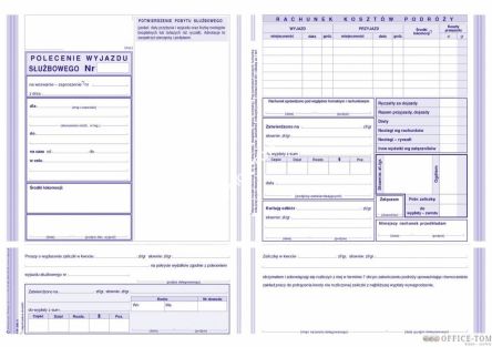 Polecenie wyjazdu służbowego MICHALCZYK I PROKOP A5 40 kartek