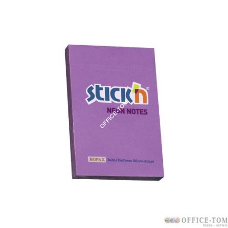 Notes Samoprzylepny 76X51mm Fioletowy Neon (12) 21208 Stick\'n
