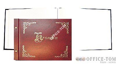 Kronika   345x255 poziom(nadruk złoty tłok) bordo Warta