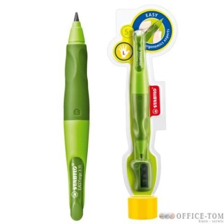 Ołówek automatyczny Stabilo Easy Ergo 3,15 mm zielony dla leworęcznych + temperówka