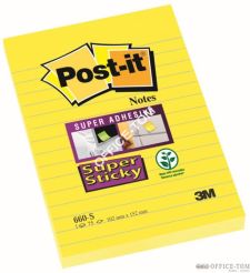 Bloczki samoprzylepne 3M POST-IT® 660-S 102x152 Żółty 90k Linia