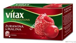 Herbata VITAX Inspirations Żurawina & Malina 20TB/40g