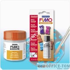 Lakier błyszczący do FIMO na bazie  wodnej, 10ml+pędzelek