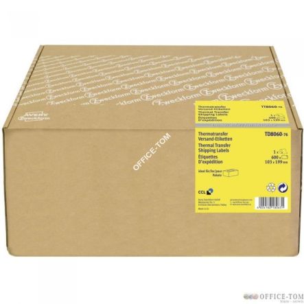 Etykiety wysyłkowe w rolce do druku termotransferowego rdzeń 76mm AVERY ZWECKFORM